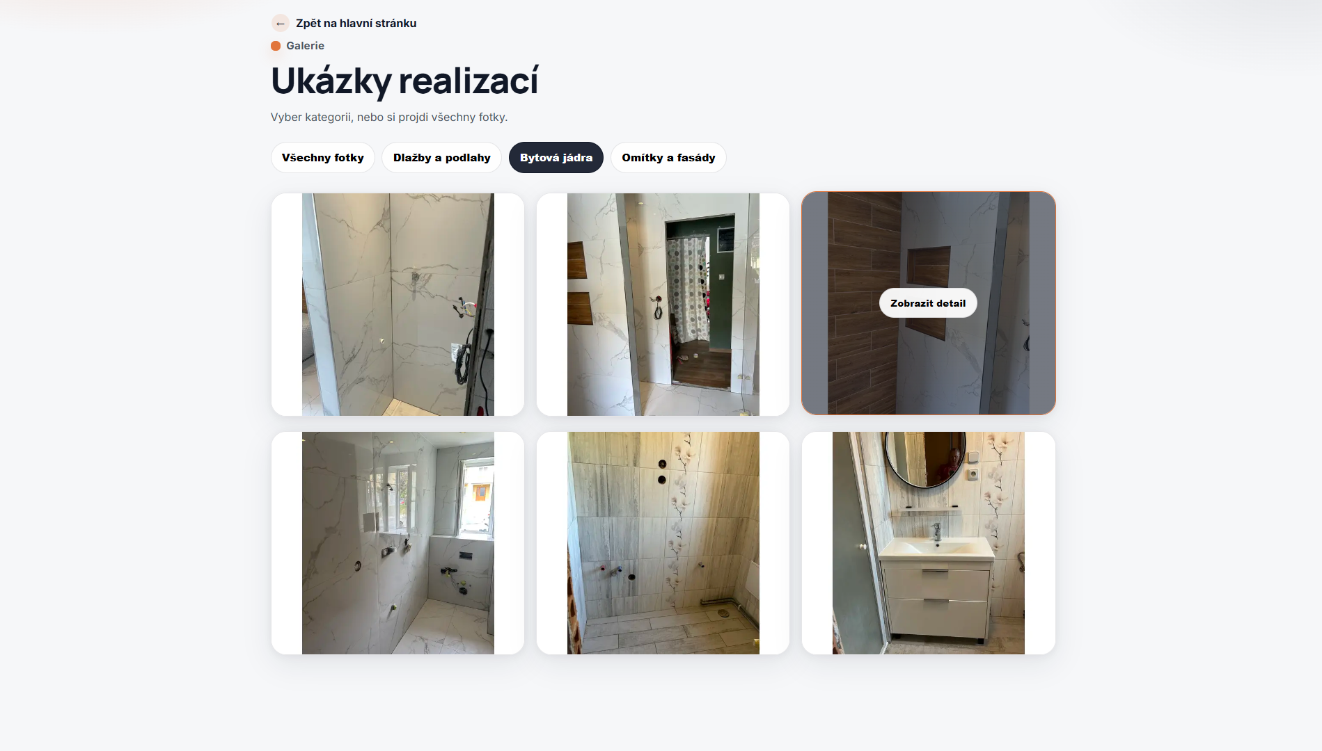 Zednictví Kravciv, ukázka galerie realizací